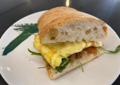 Eco omelette sandwich