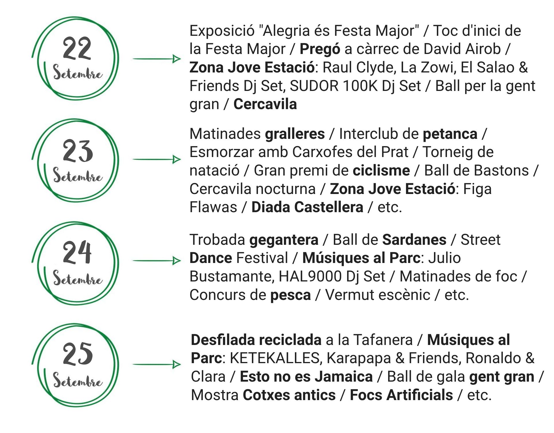 Programa Festa Major El Prat 2022