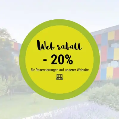 20% Rabatt bei Online-Buchung WEB